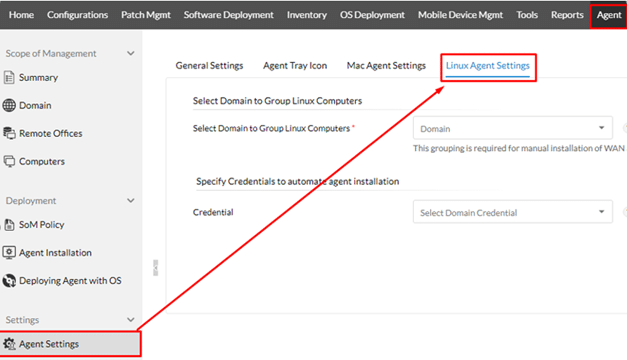 ManageEngine Desktop Central Linux Kurulum Agent Setting